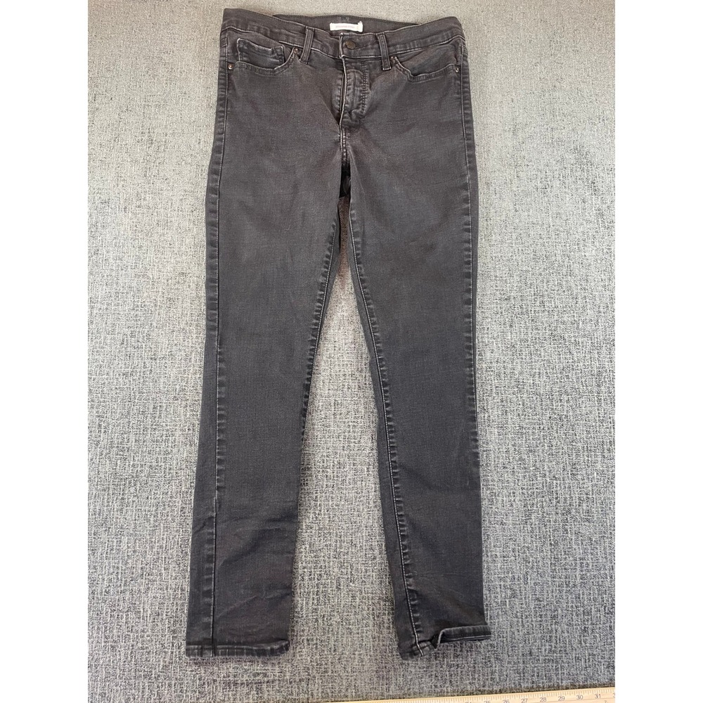Levis‎ 311 Shaping Skinny Jeans Womens 31 Faded Black Mid Rise Stretch Denim
